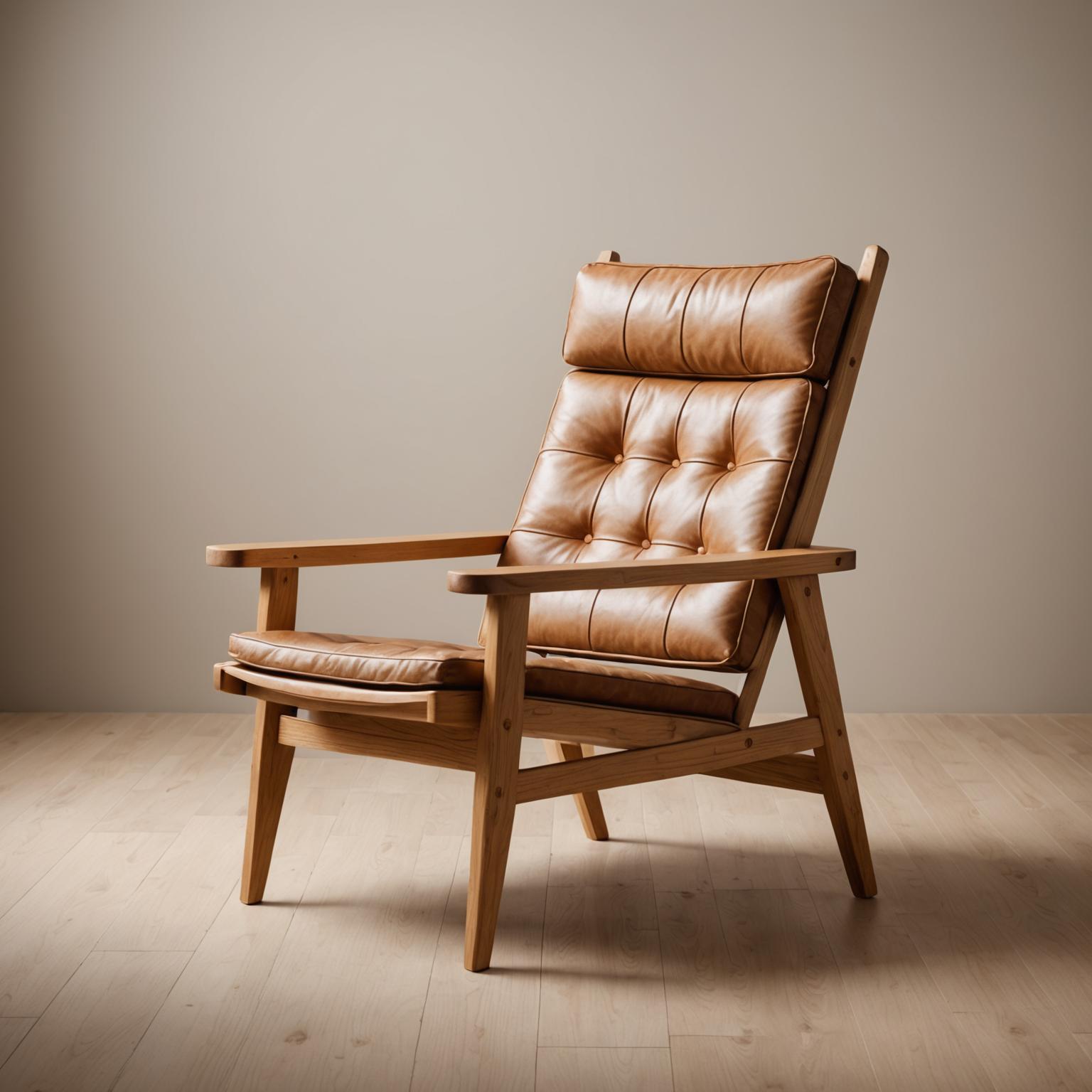 Custom-built timber lounge chair